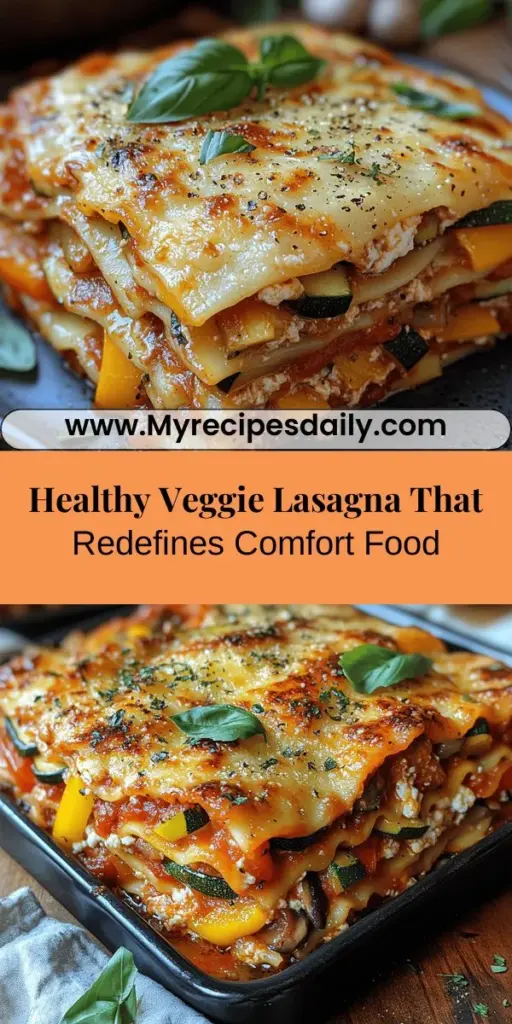 Discover the ultimate veggie lasagna, a deliciously healthy twist on the classic comfort food! This vibrant dish is packed with fresh vegetables like zucchini, bell peppers, and spinach, layered with creamy ricotta and melted mozzarella. Perfect for family gatherings or a cozy weeknight meal, this recipe ensures you enjoy all the flavors without the guilt. Learn step-by-step how to create a colorful, nutritious lasagna that everyone will love!