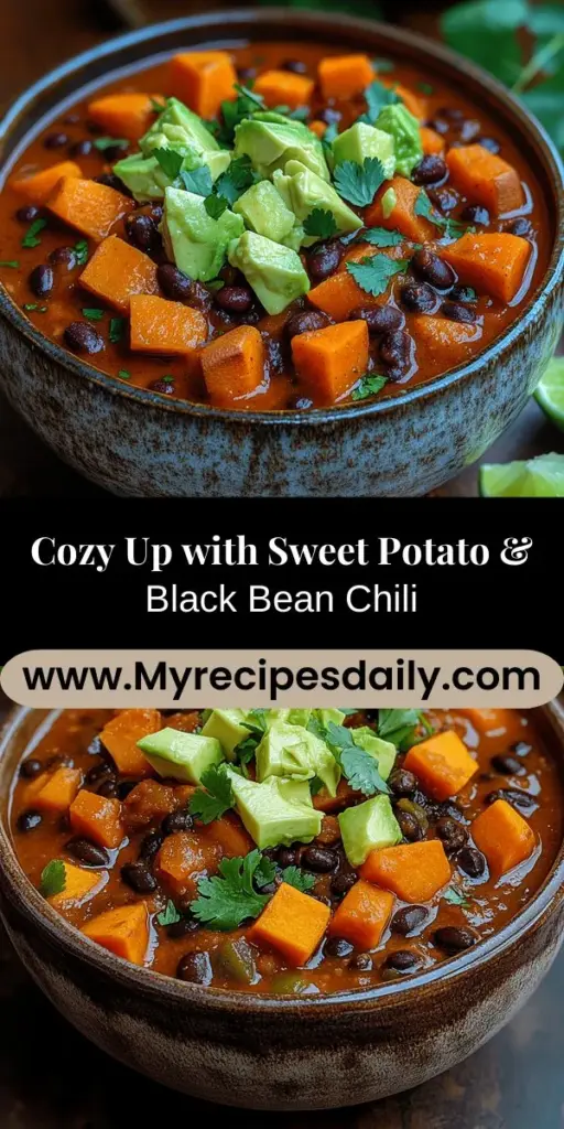 Warm up this season with a delicious Hearty Sweet Potato & Black Bean Chili! This comforting vegan dish combines nutrient-rich sweet potatoes and protein-packed black beans for a wholesome meal that's perfect for chilly evenings. Easy to prepare and full of vibrant flavors, it's not just tasty but also packed with vitamins and minerals. Whether enjoyed solo or served at gatherings, this chili promises a soul-nourishing experience. Dive into the recipe for a fulfilling feast!