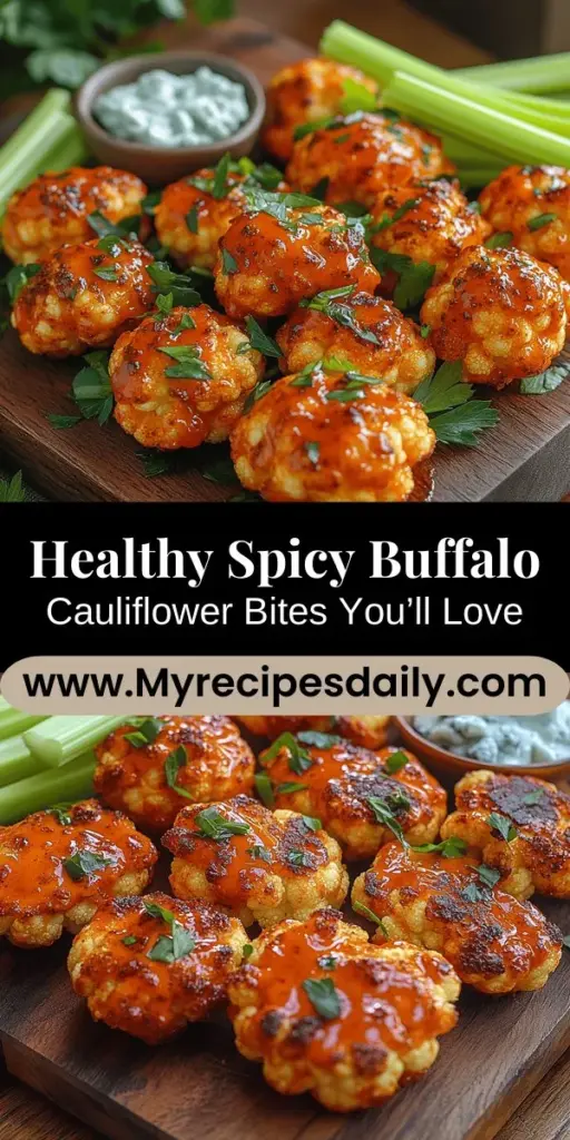 Discover the irresistible Spicy Buffalo Cauliflower Bites, a healthy and plant-based twist on classic buffalo wings! These crispy, flavorful bites provide the perfect crunch and bold taste, making them ideal for parties or a satisfying snack. With low calories and high fiber, cauliflower is not only nutritious but also incredibly versatile. This recipe offers easy steps and customizable options for everyone to enjoy, whether you're a health enthusiast or a spice lover. Elevate your appetizer game with these healthier bites that don't compromise on taste!