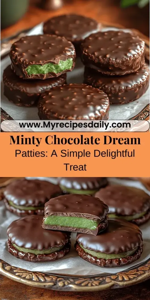 Discover the delightful world of Minty Chocolate Dream Patties, a perfect fusion of refreshing mint and rich chocolate! These easy-to-make treats evoke nostalgic memories and are ideal for any gathering. With just a few simple ingredients, even novice bakers can impress friends and family. Enjoy the creamy mint filling enveloped in luscious chocolate, and explore fun variations to elevate your experience. Perfect for gifting or satisfying sweet cravings, these patties are a tasty addition to any dessert table!