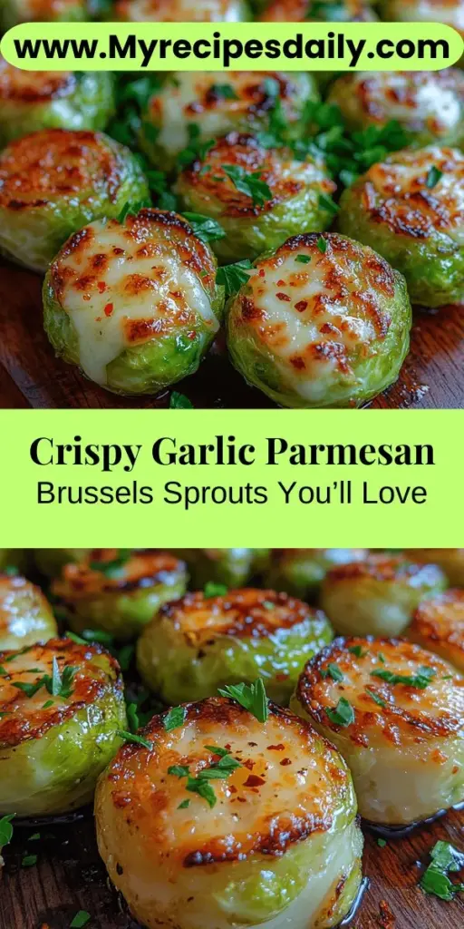 Discover the delicious world of Brussels sprouts with this Crispy Garlic Parmesan Brussels Sprouts recipe! This dish transforms often-misunderstood vegetables into a crispy, flavorful delight. Roasted to perfection, the sprouts boast a perfect balance of garlic and Parmesan that enhances their natural sweetness. Packed with nutrients, these Brussels sprouts make a fantastic side or healthy snack. Easy to prepare, they're sure to impress at any table. Dive into this recipe for a scrumptious culinary experience!