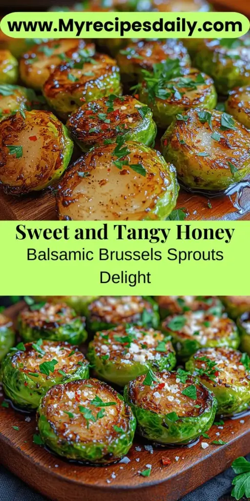 Discover the perfect balance of flavor and nutrition with this Honey Balsamic Brussels Sprouts recipe. These roasted sprouts transform from humble veggies to a delicious side dish, featuring a mouthwatering glaze made from honey and balsamic vinegar. Easy to prepare, this dish promises to impress at any gathering or family meal. Packed with vitamins and antioxidants, it's a healthy choice that tastes amazing. Elevate your dining experience with this gorgeous and flavorful recipe!