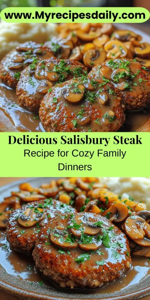 Discover the comforting taste of Savory Salisbury Steak Delight, an American classic reimagined in your kitchen. This easy recipe features tender beef patties paired with a rich mushroom gravy, perfect for family dinners. Learn about the dish’s history, nutritional benefits, and ingredient breakdown. Enjoy cooking from scratch, control your ingredients, and create delicious meals that bring everyone together. Make dinner special with this timeless recipe that celebrates home cooking and shared moments.
