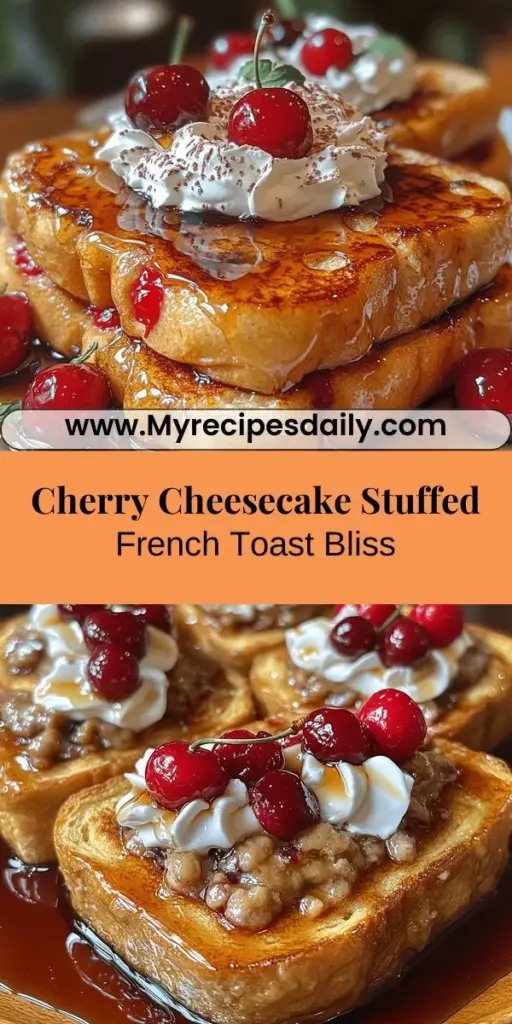 Wake up to a breakfast that feels like dessert with Cherry Cheesecake Stuffed French Toast! This indulgent dish merges the creamy richness of cheesecake with the warmth of golden-brown French toast and a burst of sweet cherries. Perfect for special occasions or a cozy weekend brunch, it’s easy to impress your family and friends without spending hours in the kitchen. Follow our simple recipe and elevate your breakfast game to an unforgettable level of deliciousness!