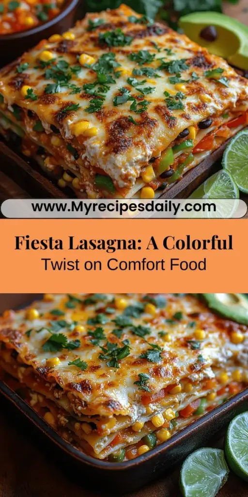 Transform your dinner routine with this Layered Fiesta Lasagna, where Italian comfort meets vibrant Mexican flavors! Using corn tortillas as a base, this hearty dish layers seasoned ground meat, black beans, zesty tomatoes, colorful veggies, and a blend of cheeses for a delicious twist. Perfect for family gatherings or meal prep, each bite is a flavorful adventure. Discover tips for preparing and layering, plus ways to customize for dietary preferences. Elevate your cooking with this eye-catching and satisfying recipe!
