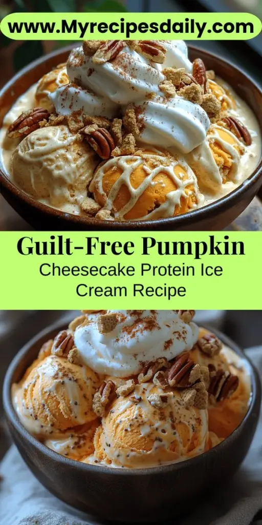 Indulge in a guilt-free treat with this Pumpkin Cheesecake Protein Ice Cream recipe! This innovative dessert combines the rich flavors of traditional cheesecake with the nutritional benefits of protein-packed ingredients. Using canned pumpkin, Greek yogurt, and coconut milk, it’s creamy, delicious, and perfect for autumn. Follow our step-by-step guide to create this delightful treat that satisfies your sweet cravings while keeping your dietary goals in check. Enjoy this nutritious and satisfying dessert that's ideal for post-workout snacks or gatherings!
