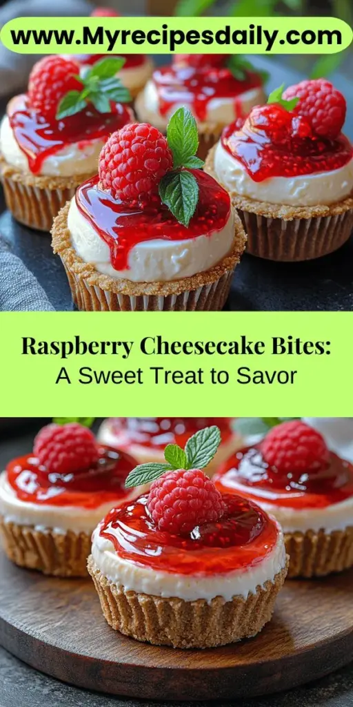 Indulge in the deliciousness of Raspberry Rhapsody Cheesecake Bites! These bite-sized treats are a perfect blend of creamy cheesecake and tangy raspberry swirl, making them a stunning addition to any dessert table. Ideal for parties or a sweet treat at home, they offer both elegance and ease of serving. With a rich cheesecake filling and a crunchy graham cracker crust, these bites promise to impress your guests and satisfy your sweet cravings. Try this delightful recipe today!
