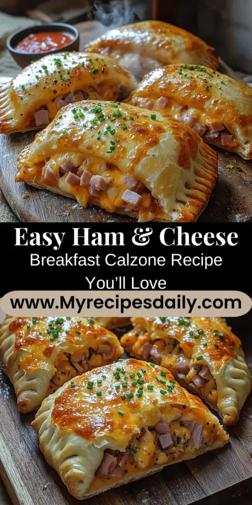 Kickstart your day with a Ham & Cheese Breakfast Calzone! This simple yet delicious recipe combines savory ham, gooey cheese, and creamy eggs wrapped in perfectly baked dough. Ideal for busy mornings or a leisurely brunch, these handheld pastries offer convenience without sacrificing flavor. With easy preparation and customizable ingredients, you'll love making these comforting calzones anytime of the day. Dive into the world of homemade breakfasts and savor every bite!