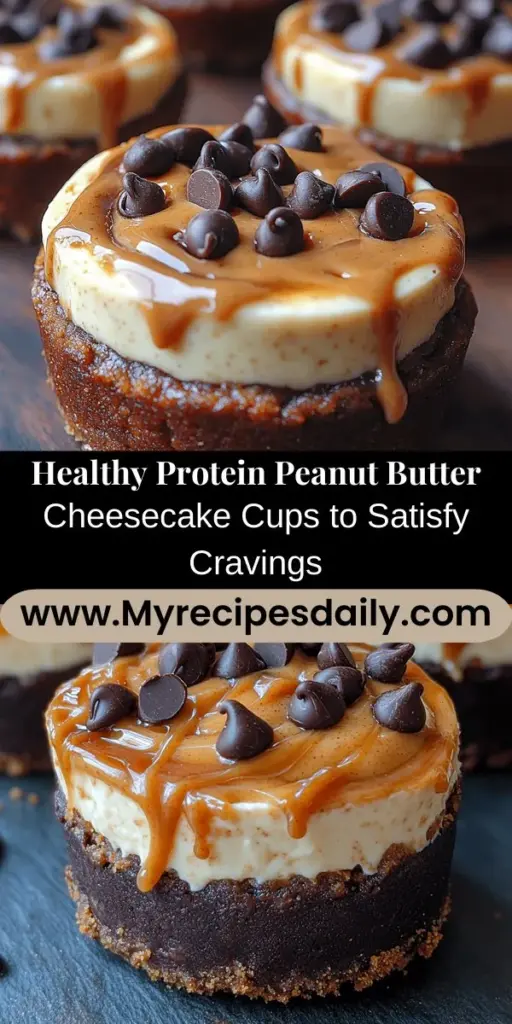 Discover the delicious world of protein peanut butter cheesecake cups, where indulgence meets nutrition. These creamy, flavorful cups combine low-fat cream cheese, Greek yogurt, and natural peanut butter for a guilt-free dessert that satisfies your sweet tooth. Perfect for fitness enthusiasts and those looking to enjoy a wholesome treat, this easy recipe offers a protein boost, low sugar content, and customizable options to cater to all dietary needs. Enjoy making and sharing this delightful dessert!