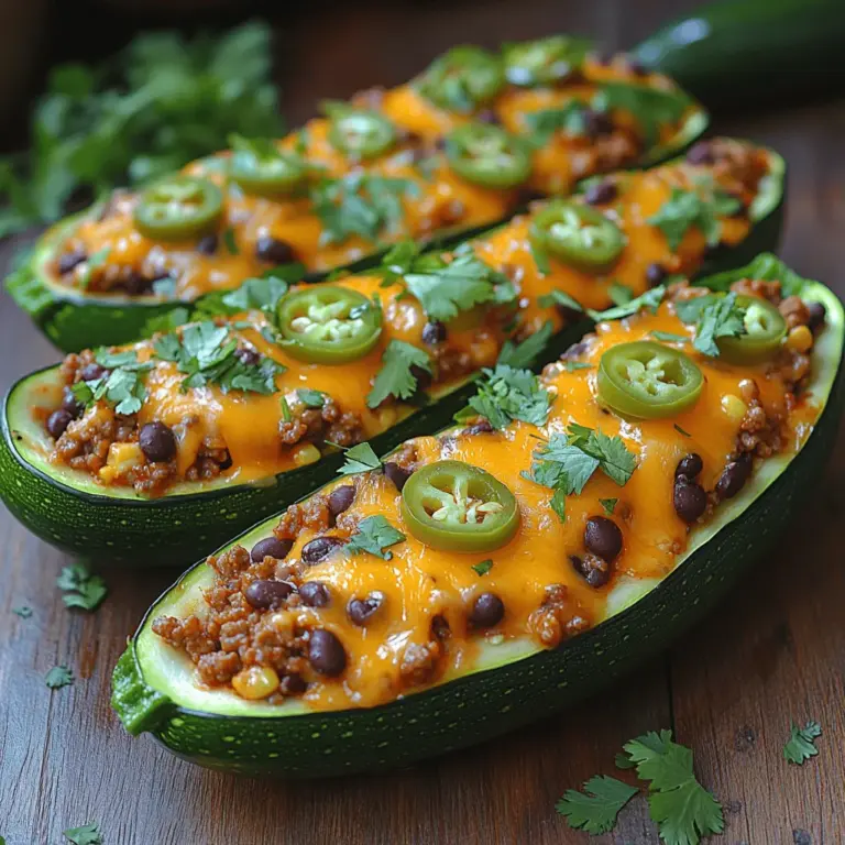 Taco-Stuffed Zucchini Boats present an innovative approach to enjoying tacos while incorporating more vegetables into your diet. The versatility of zucchini allows you to enjoy the comforting flavors of tacos without the heavy carbs traditionally associated with taco shells or tortillas. This makes them an excellent option for those looking to reduce their carbohydrate intake or simply add more vegetables to their meals.