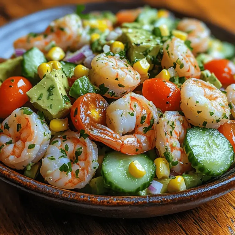 If you’re looking for a dish that embodies freshness, nutrition, and vibrant flavors, look no further than the Zesty Shrimp Avocado Salad. This delightful salad is not just a feast for the eyes; it's a celebration of taste and health. The combination of succulent shrimp, creamy avocados, and a medley of colorful vegetables creates a dish that is as satisfying as it is nutritious. Perfect for summer picnics, light lunches, or as a starter for an elegant dinner, this salad is versatile enough to suit any occasion.
