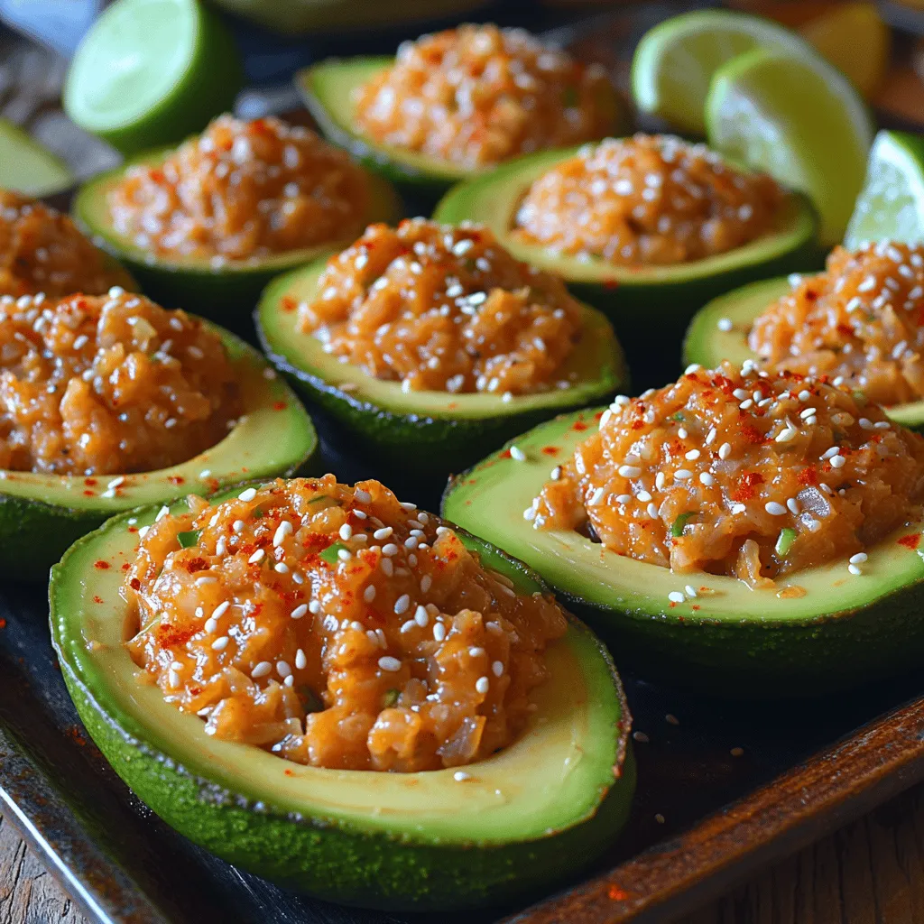 In the world of culinary delights, few dishes manage to strike the perfect balance between healthiness and satisfaction as effectively as Spicy Tuna Stuffed Avocados. This dish combines the creamy richness of avocados with the protein-packed goodness of tuna, all elevated by a kick of spice that tantalizes the taste buds. Whether you're looking for a quick lunch, a light dinner, or a show-stopping appetizer, spicy tuna stuffed avocados are a versatile option that fits the bill.