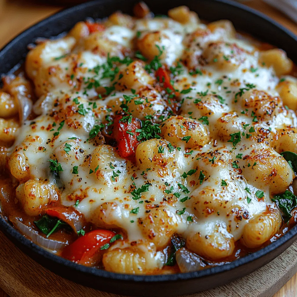 Step into the delightful world of comfort food with our Cheesy & Crispy Loaded Baked Gnocchi Skillet. This dish is a true celebration of flavors and textures, combining tender potato gnocchi with vibrant vegetables, rich marinara sauce, and a mouthwatering blend of cheeses. It’s a meal that’s not only satisfying but also simple to prepare, making it perfect for weeknight dinners or cozy gatherings with family and friends.