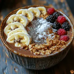 Welcome to the delightful world of the Choco-Banana Bliss Bowl—a nourishing and indulgent treat that perfectly balances health and flavor. This bowl is not just a meal; it’s an experience that combines the comforting sweetness of ripe bananas with the rich, decadent flavor of chocolate. The Choco-Banana Bliss Bowl epitomizes the growing trend of smoothie bowls, which have taken the health-conscious community by storm. Whether you’re looking for a quick breakfast, a post-workout snack, or a refreshing dessert, this recipe caters to your cravings while providing essential nutrients.