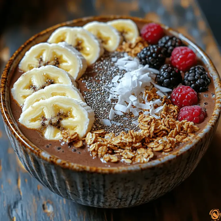 Welcome to the delightful world of the Choco-Banana Bliss Bowl—a nourishing and indulgent treat that perfectly balances health and flavor. This bowl is not just a meal; it’s an experience that combines the comforting sweetness of ripe bananas with the rich, decadent flavor of chocolate. The Choco-Banana Bliss Bowl epitomizes the growing trend of smoothie bowls, which have taken the health-conscious community by storm. Whether you’re looking for a quick breakfast, a post-workout snack, or a refreshing dessert, this recipe caters to your cravings while providing essential nutrients.