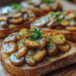 Savory Garlic Butter Mushrooms on Toast is more than just a dish; it's a delightful experience that combines the earthy flavors of mushrooms with the rich, creamy texture of butter, all served atop a crispy slice of bread. This recipe offers a perfect blend of comfort and sophistication, making it an ideal option for any meal of the day—whether you're looking for a hearty breakfast, a satisfying lunch, or a light dinner. The appeal of this dish lies not only in its flavor but also in its simplicity. With just a few fresh ingredients, you can create a dish that impresses family and friends alike.