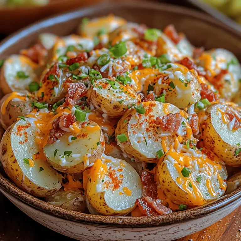 One of the key aspects of creating the Ultimate Loaded Potato Salad lies in the thoughtfully selected ingredients. Each component plays a vital role in enhancing the overall flavor and texture of the salad. Here’s a breakdown of the core ingredients that make this dish truly special: