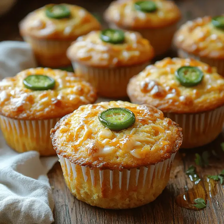 Cornbread muffins are a delightful staple in many kitchens, celebrated for their versatility and comforting nature. These charming little treats are not just a side dish but can easily steal the spotlight at any meal. The unique combination of flavors found in spicy cheesy jalapeño cheddar cornbread muffins takes this classic recipe to new heights, merging the sweetness of cornbread with a zesty kick from jalapeños and the rich, creamy tang of sharp cheddar cheese.