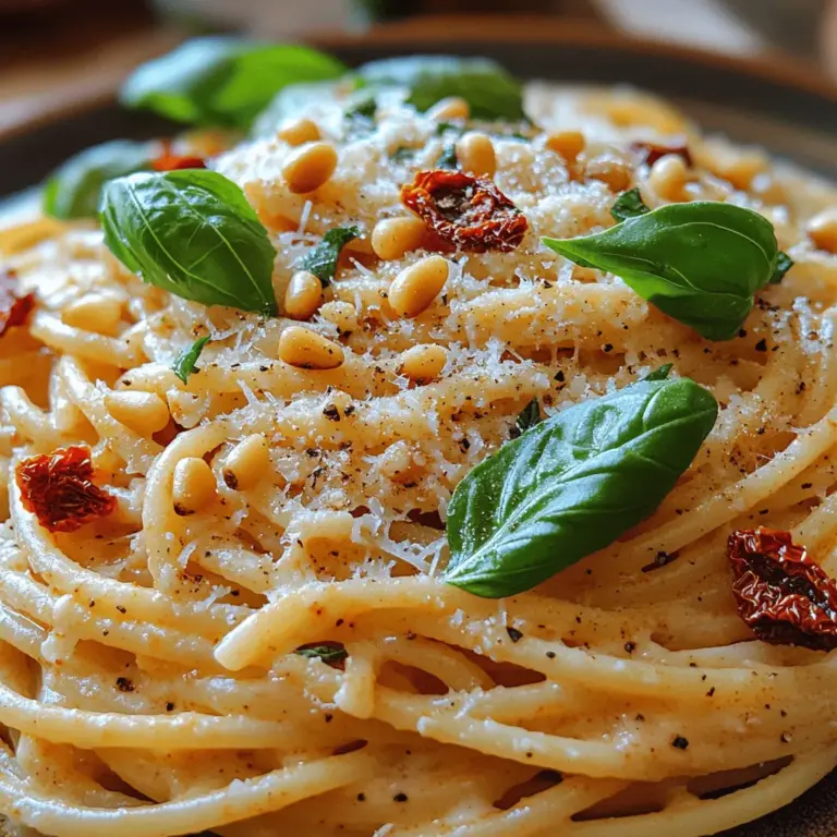 Welcome to the vibrant world of Sun-Kissed Tomato Pasta Delight, a dish that harmonizes the essence of summer with every bite. This delightful pasta showcases the rich and robust flavors of sun-dried tomatoes, creamy sauce, and fresh basil, making it a true celebration of culinary artistry. Whether you're hosting a cozy dinner party or preparing a weeknight meal for your family, this recipe promises to impress with its ease of preparation and delectable taste.