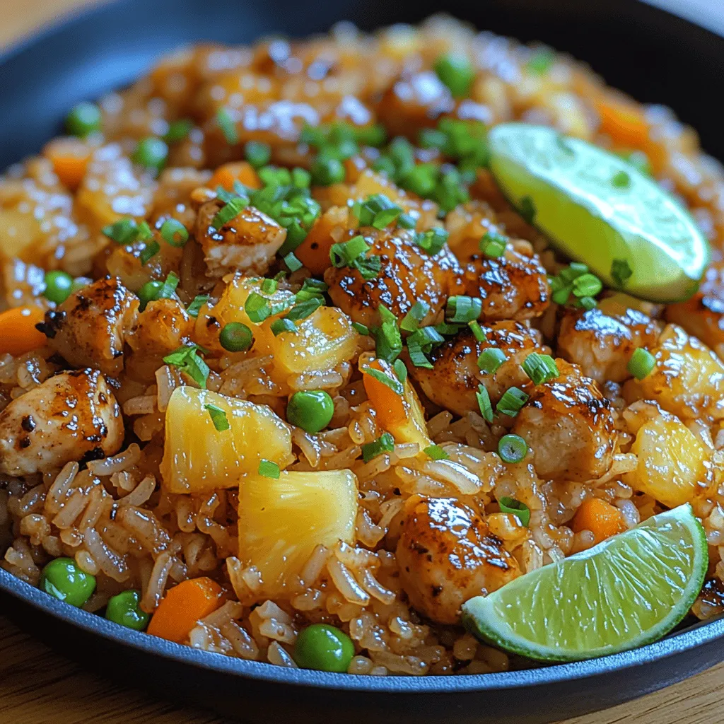 Fusion cuisine has become a culinary sensation, captivating taste buds across the globe with its innovative combinations of traditional flavors and ingredients from different cultures. One such delightful creation is the Tropical Delight: Pineapple Chicken Fried Rice. This recipe not only brings together the savory essence of classic fried rice but also infuses it with vibrant tropical flavors, making it a standout dish in the realm of comfort food. The sweet and tangy notes of pineapple meld beautifully with tender chicken and aromatic vegetables, creating a dish that is both satisfying and refreshing.