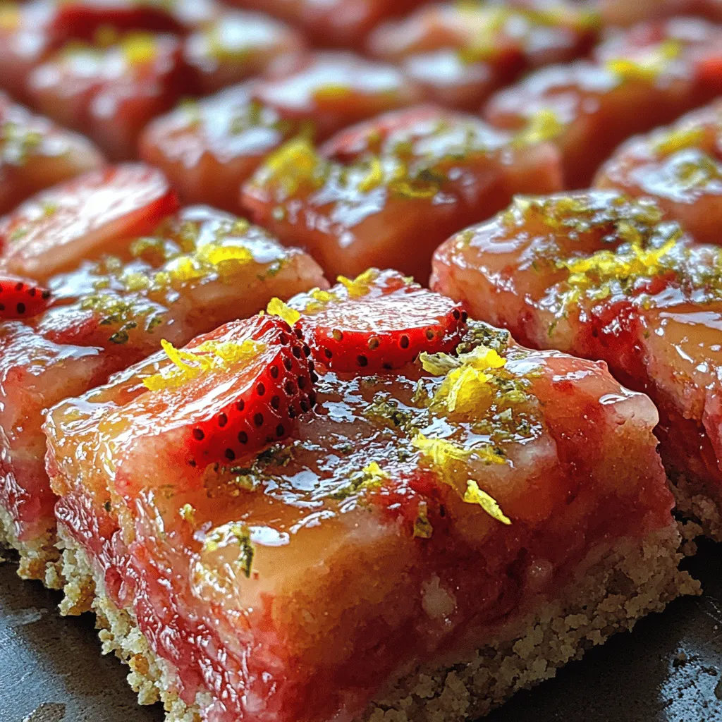 As the summer sun graces us with longer days and warmer temperatures, the craving for light and refreshing desserts becomes almost irresistible. There’s something inherently satisfying about enjoying a cool treat that encapsulates the flavors of the season. Enter Strawberry Lemonade Bars, a delightful dessert that perfectly marries the sweet juiciness of ripe strawberries with the zesty brightness of fresh lemons. These bars are not only visually appealing with their vibrant colors but also deliver a delicious balance of sweet and tart that makes them an ideal choice for summer gatherings, picnics, or even a cozy afternoon snack.