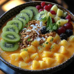 Tropical Paradise Pineapple Smoothie Bowl: A Refreshing Tropical Delight