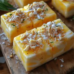 Pineapple, often hailed as the king of tropical fruits, is known for its sweet, tangy flavor and juicy texture. It brings a burst of sunshine to any dish, making it a perfect base for frozen desserts. Combined with Greek yogurt, which adds a rich creaminess, these bars strike an ideal balance between indulgence and health. With every bite, you can savor the tropical essence, transporting you to a sun-soaked beach, even if you're just sitting at home.