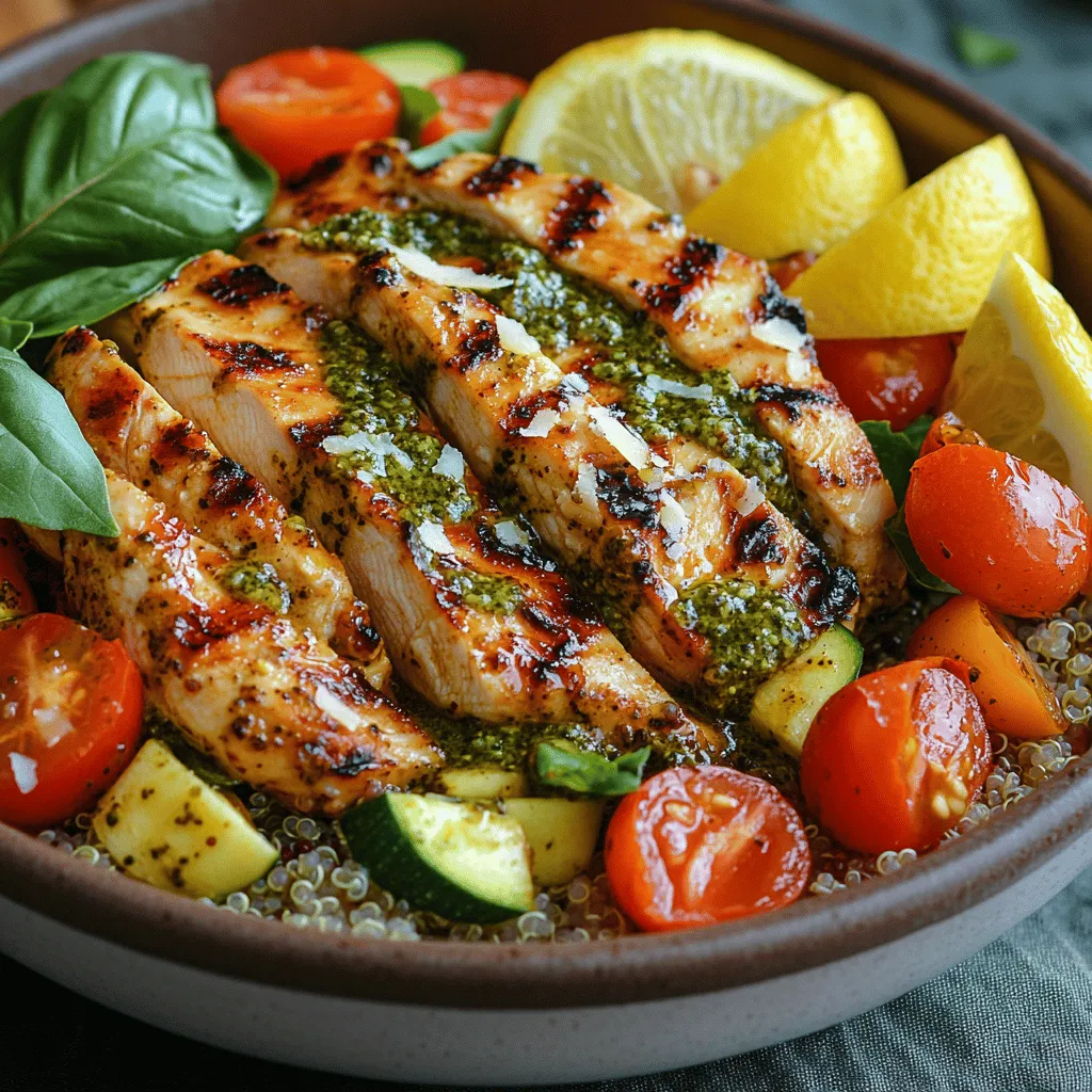 In the realm of healthy and delicious meals, few dishes can compete with the vibrant and satisfying Pesto-Packin' Chicken Quinoa Bowls. This recipe marries the rich, aromatic flavors of basil pesto with the protein-packed goodness of chicken and the wholesome nutrition of quinoa. Ideal for meal prep or a cozy family dinner, these bowls are not only visually appealing but also a treasure trove of nutrients, providing a balanced combination of protein, healthy fats, and fiber.