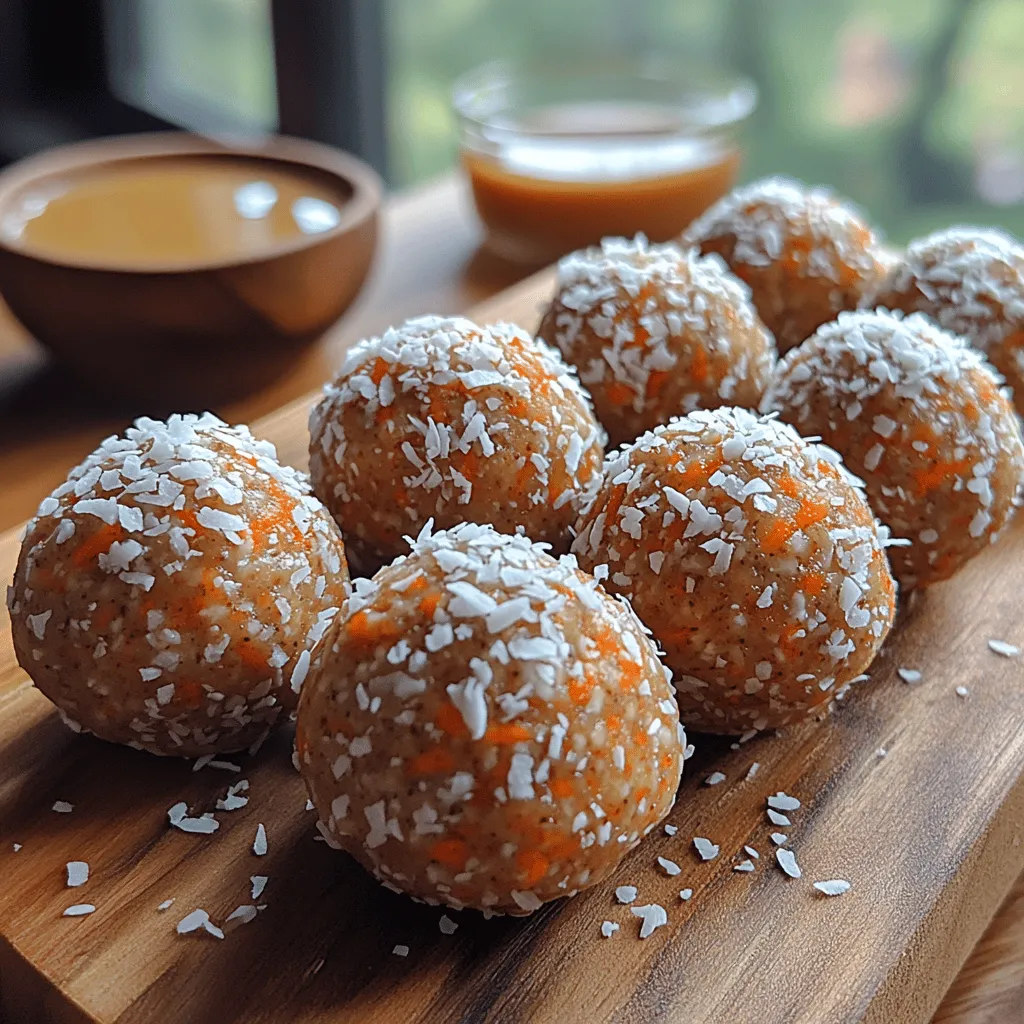 Carrot Cake Energy Balls are the perfect blend of taste and nutrition, making them an ideal choice for health-conscious individuals and dessert lovers alike. These energy balls encapsulate everything you love about classic carrot cake—think warm spices, sweet carrots, and a hint of nuttiness—while transforming it into a healthy snack that can be enjoyed at any time of the day. The combination of oats, carrots, almond butter, and dates creates a satisfying treat that not only satisfies sweet cravings but also nourishes your body with essential vitamins and minerals.