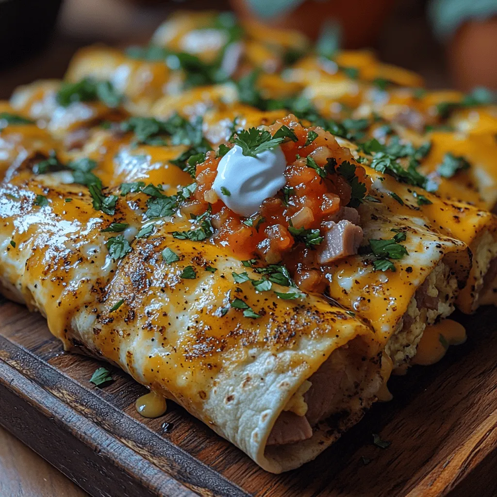 To prepare Ham Egg Salsa Breakfast Rollups, you'll need a handful of simple yet essential ingredients. Each plays a pivotal role in creating the dish's rich flavors and satisfying texture.