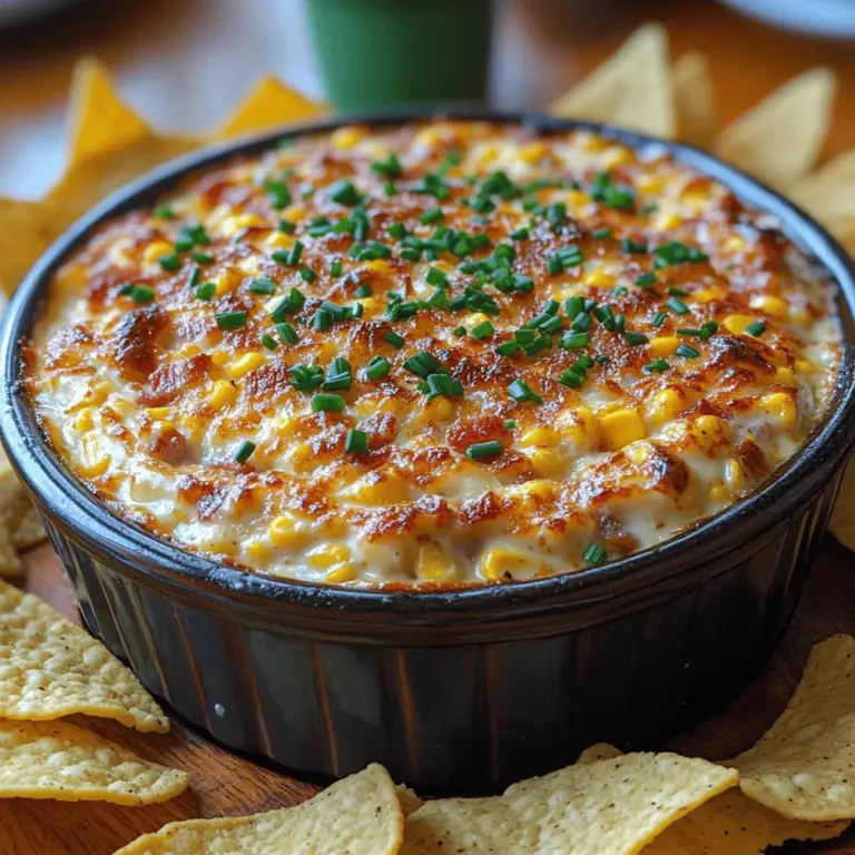 If you're looking for a crowd-pleaser that will have everyone reaching for more, look no further than a Creamy Corn & Bacon Dip. This delicious concoction combines the savory goodness of crispy bacon with the rich, velvety texture of cream cheese and sour cream, creating a dip that is nothing short of irresistible. Whether you're hosting a lively gathering, throwing a cozy game night, or simply enjoying a quiet evening at home, this dip is the perfect companion.
