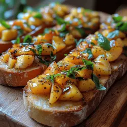 Toasting the baguette slices is a crucial step in crafting the perfect Fresh Peach Bruschetta. The ideal toast should be crispy on the outside while remaining soft and airy on the inside. There are two primary methods for achieving this delightful texture: using an oven or a grill.