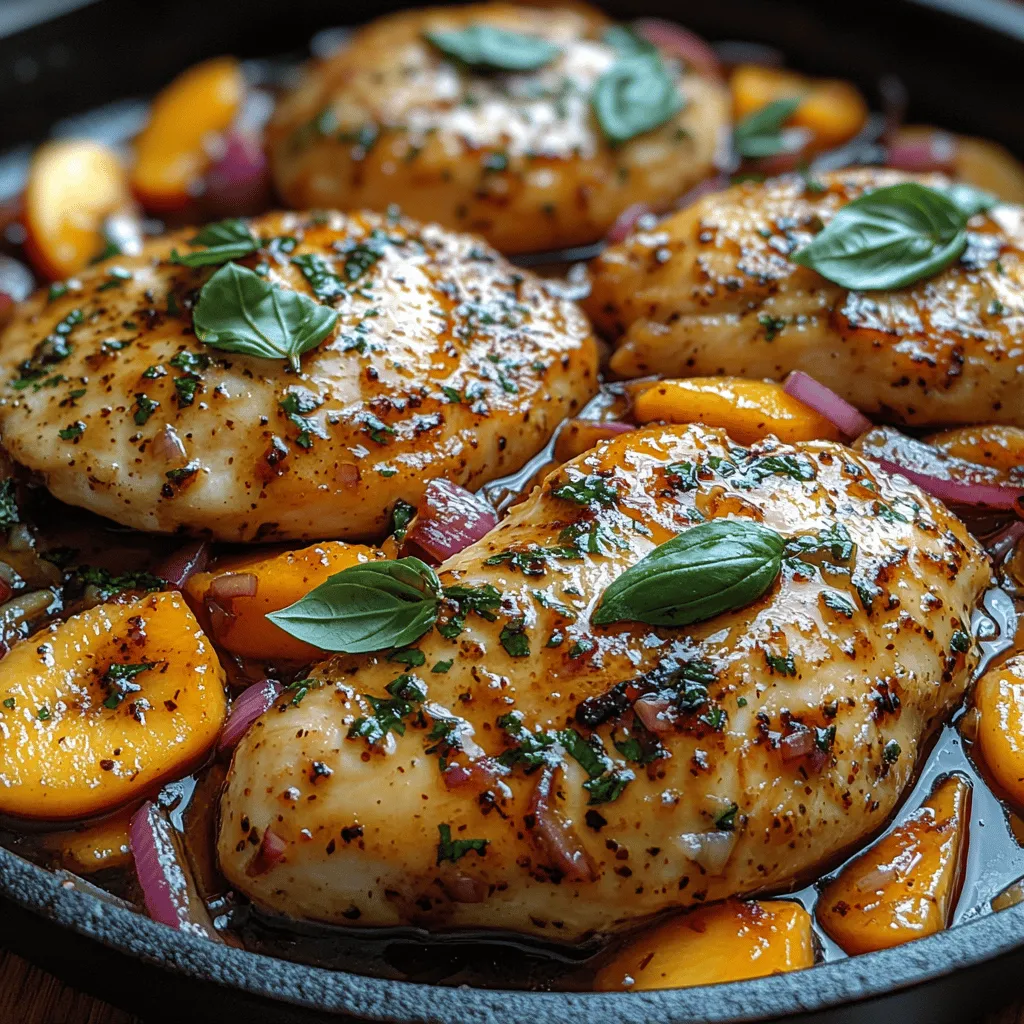 When cooking, especially during the summer, the importance of using fresh, seasonal ingredients cannot be overstated. Seasonal produce is at its peak in flavor, nutrition, and vibrancy, making it a fantastic choice for any culinary endeavor. In the case of the Basil Peach Chicken Skillet, the star ingredients—peaches and basil—add depth and character to the dish.