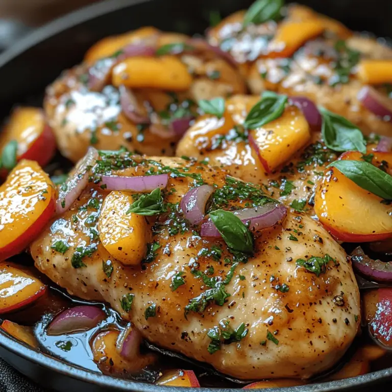 When cooking, especially during the summer, the importance of using fresh, seasonal ingredients cannot be overstated. Seasonal produce is at its peak in flavor, nutrition, and vibrancy, making it a fantastic choice for any culinary endeavor. In the case of the Basil Peach Chicken Skillet, the star ingredients—peaches and basil—add depth and character to the dish.