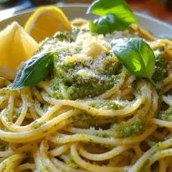Spaghetti with Lemon Basil Pesto is a dish that tantalizes the taste buds, bringing together the vibrant flavors of fresh basil, zesty lemon, and rich Parmesan cheese. This delightful combination creates a symphony of taste that makes every bite a celebration of culinary excellence. Whether you're cooking for a special occasion or simply looking to elevate your midweek meal, this dish is sure to impress.
