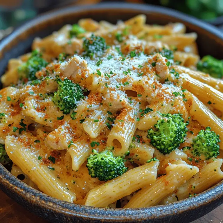 If you're looking for a dish that perfectly balances comfort, nutrition, and flavor, look no further than Creamy Broccoli and Chicken Penne. This delightful pasta dish has become a staple for many families due to its ability to combine hearty ingredients into a single, satisfying meal. The creamy sauce envelops the penne, while tender chicken breast and vibrant broccoli add both texture and essential nutrients, making it a well-rounded option for any dinner table.