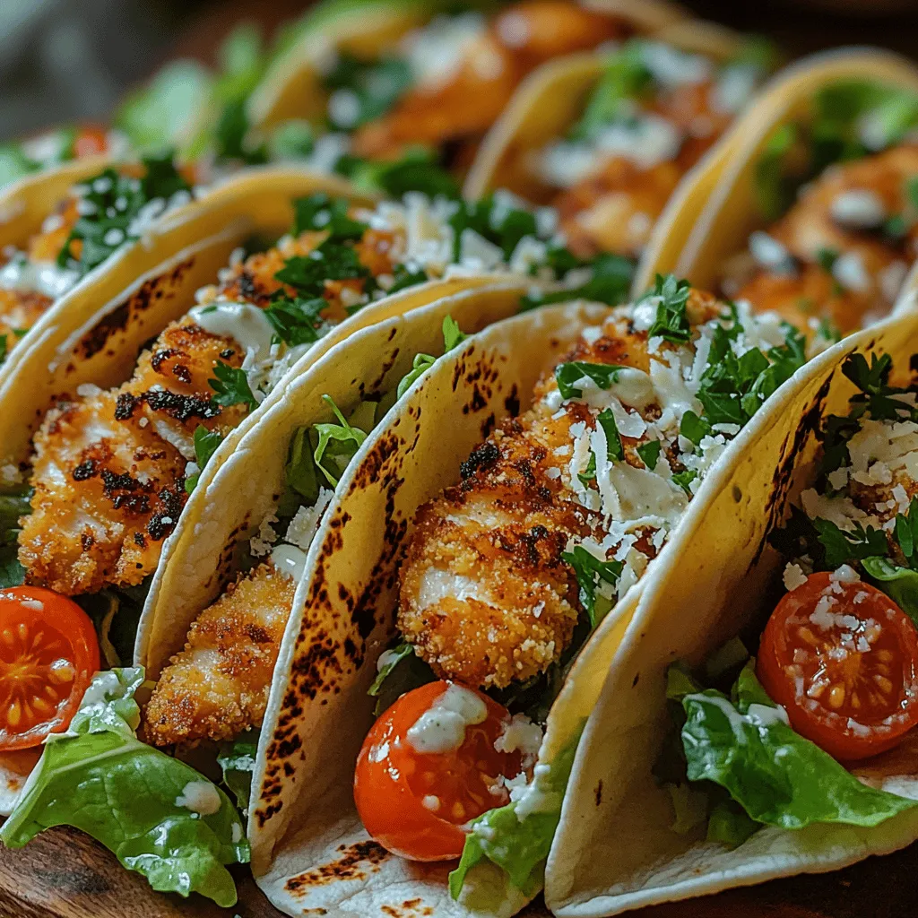 If you’re looking for a delicious, satisfying meal that merges the classic flavors of Caesar salad with a fun twist, look no further than Crispy Chicken Caesar Tacos. This recipe takes the beloved Caesar salad—complete with its crispy romaine, creamy dressing, and savory chicken—and wraps it up in a convenient taco shell. The combination not only appeals to your taste buds but also provides an exciting way to enjoy a traditional dish in a modern format.