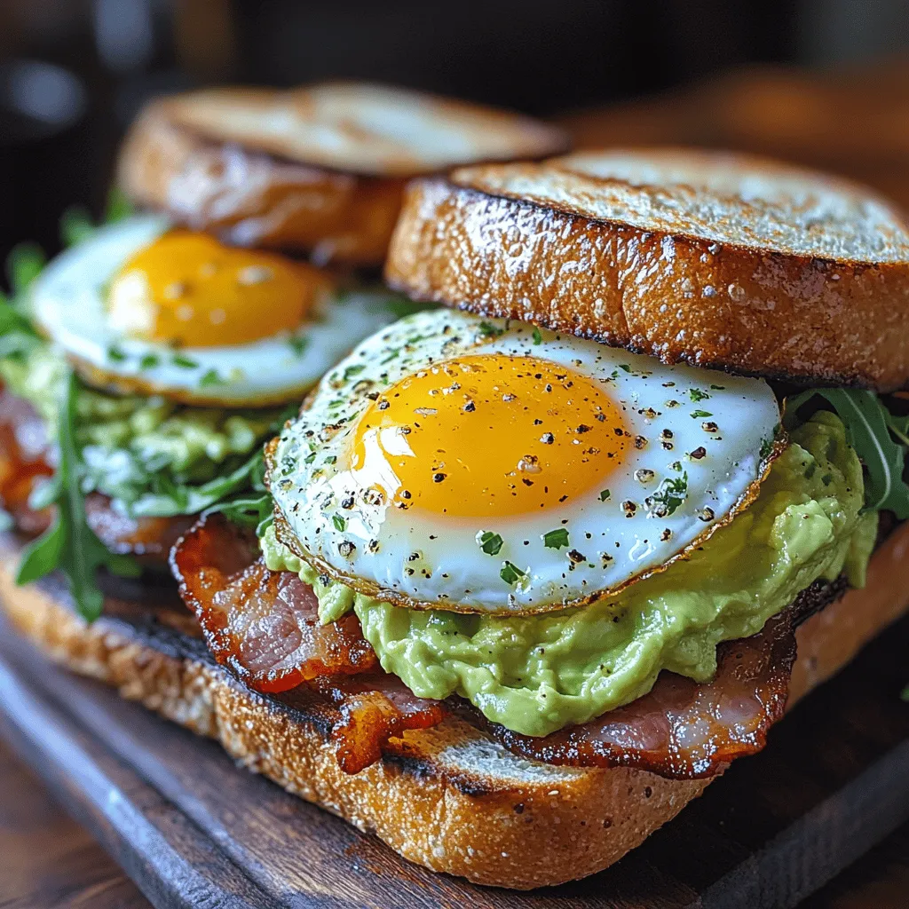 The Sizzling Bacon Avocado Breakfast Sandwich is not just a meal; it's a morning ritual for many. Imagine sinking your teeth into crispy, sizzling bacon layered with creamy avocado, a perfectly cooked egg, and fresh greens, all sandwiched between two slices of your favorite bread. This delightful combination of flavors and textures is guaranteed to kickstart your day on a delicious note.