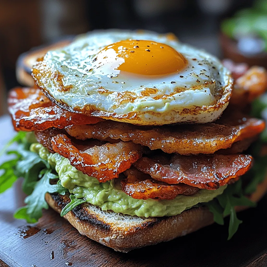 The Sizzling Bacon Avocado Breakfast Sandwich is not just a meal; it's a morning ritual for many. Imagine sinking your teeth into crispy, sizzling bacon layered with creamy avocado, a perfectly cooked egg, and fresh greens, all sandwiched between two slices of your favorite bread. This delightful combination of flavors and textures is guaranteed to kickstart your day on a delicious note.