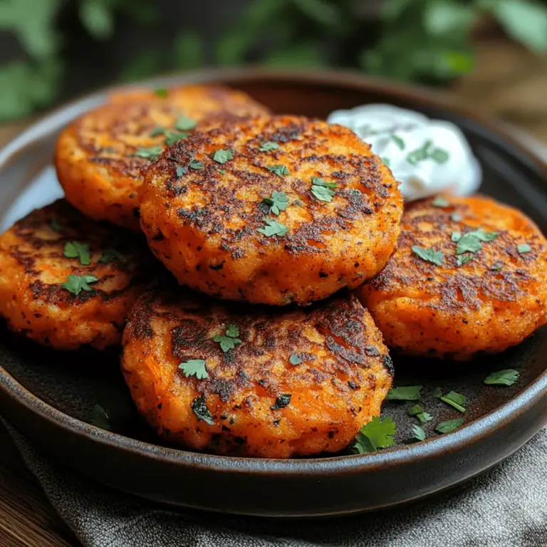 Crispy spiced carrot fritters are a delightful culinary creation that brings together flavor, texture, and nutrition in one irresistible bite. These fritters, which can be enjoyed as an appetizer, a snack, or even as a light meal, are not only versatile but also simple to prepare. They embody the essence of comfort food while providing a nutritious twist, making them a fantastic addition to any meal or gathering.