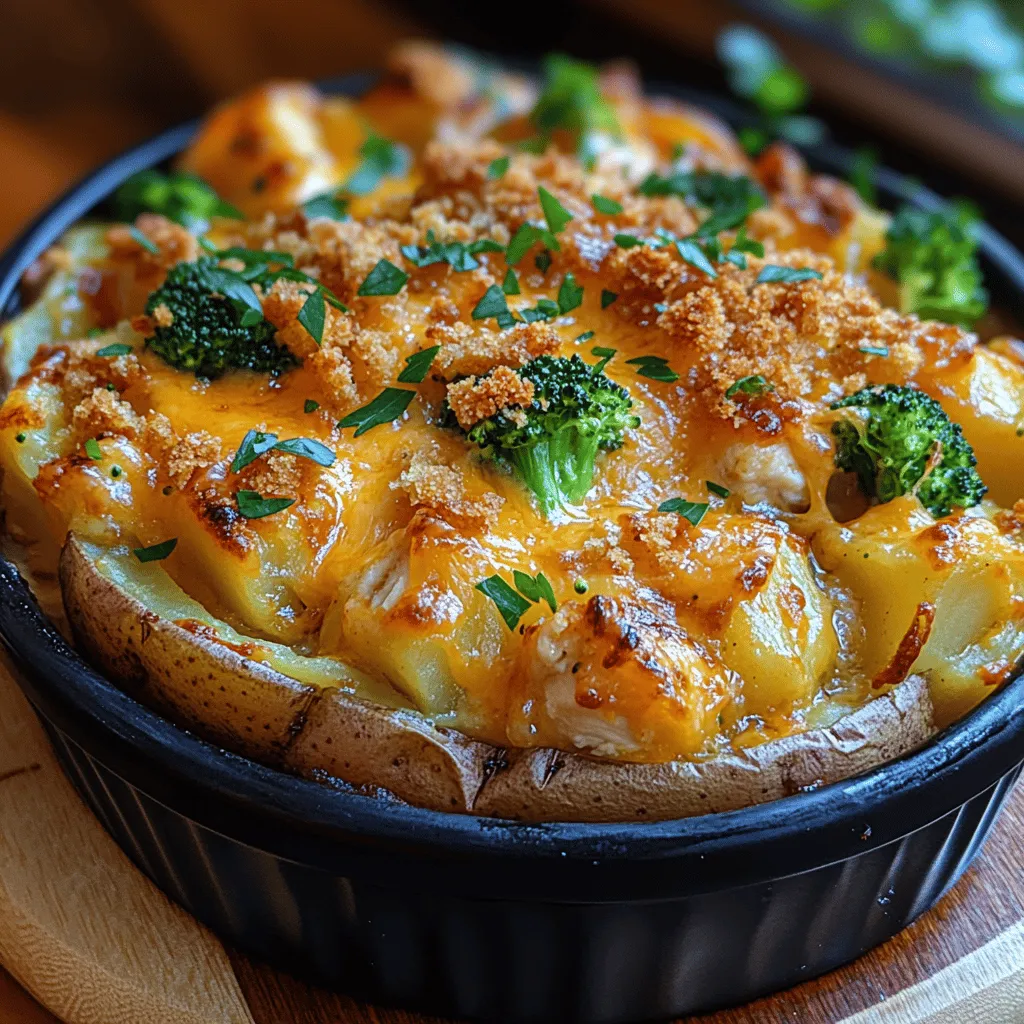 If you're in the mood for a dish that embodies the essence of comfort food, look no further than the Cheesy Baked Potato Chicken & Broccoli Wonderland. This recipe is not just a meal; it’s an experience that brings together a medley of flavors and textures that will leave you satisfied and content. Imagine tender chicken enveloped in a creamy, cheesy filling, paired with the earthy flavors of russet potatoes and the vibrant crunch of fresh broccoli. The combination is not only hearty but also incredibly appealing to both the eyes and the palate.