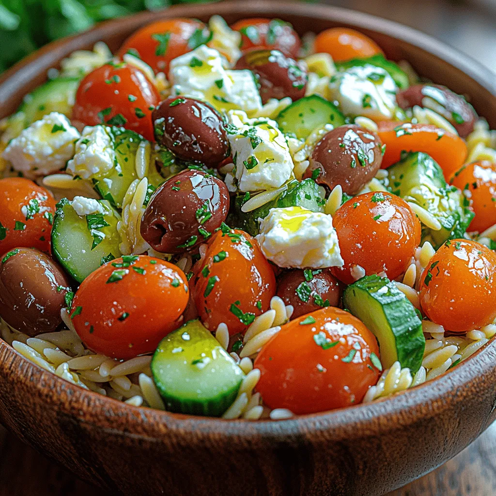 If you’re looking for a refreshing and healthy dish that captures the essence of Mediterranean cuisine, look no further than the Greek Bliss Orzo Salad. This delightful salad not only boasts vibrant colors and flavors but also delivers a hearty dose of nutrition. With its origins deeply rooted in Greece, this dish exemplifies the Mediterranean diet, known for its emphasis on fresh, wholesome ingredients. The combination of orzo pasta, crisp vegetables, and tangy feta cheese creates a satisfying meal or side dish that can elevate any occasion, whether it be a summer picnic, a family gathering, or a simple weeknight dinner.