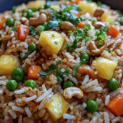 Tropical Pineapple Fried Rice is a vibrant and flavorful dish that transports your taste buds straight to an island paradise. This dish, which hails from Southeast Asia, particularly Thailand, is a perfect representation of the region's culinary tradition, where rice is a staple ingredient used in a variety of dishes. The marriage of sweet, juicy pineapple with savory elements creates a delightful contrast that makes this fried rice truly special.