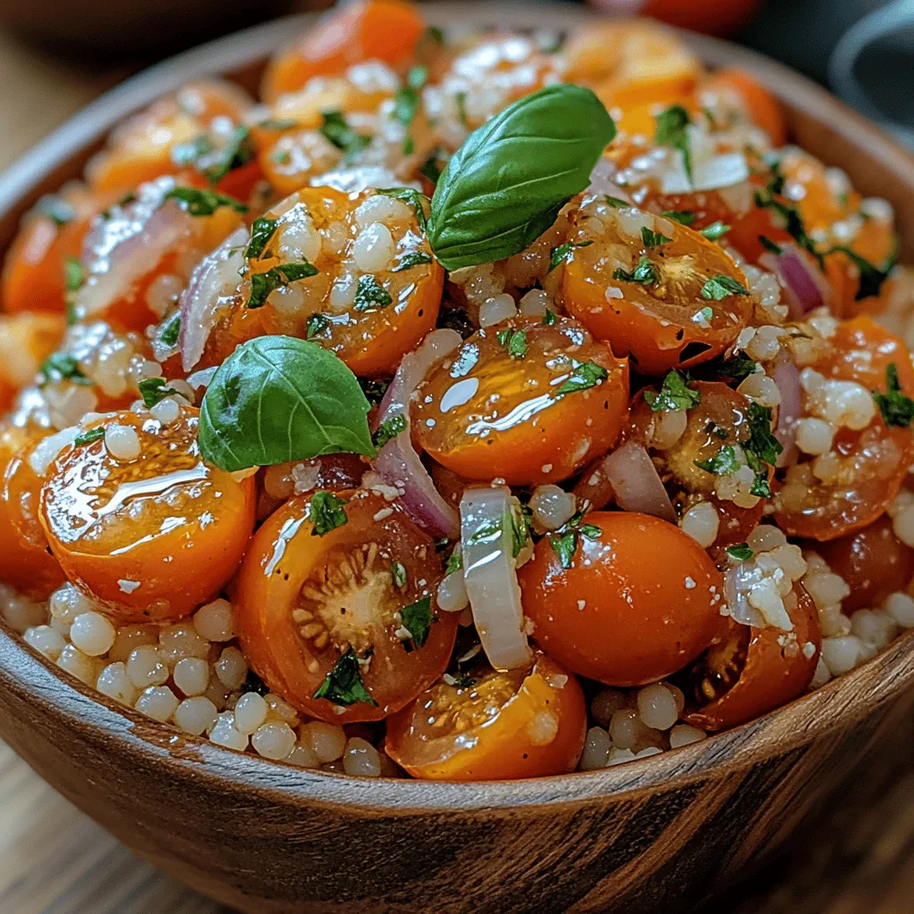 To create a flavorful Tomato Basil Couscous, you will need a handful of key ingredients that work harmoniously to elevate the dish.