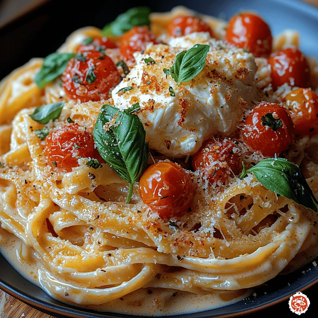 Creamy Burrata Pasta is a dish that brings together the best of Italian cuisine in a single, delightful meal. With its rich and velvety sauce, this pasta dish is not only comforting but also incredibly satisfying, making it perfect for a family dinner or a special occasion. The use of burrata cheese elevates this recipe to new heights, providing a luxurious creaminess that melts in your mouth. This dish is a wonderful blend of textures and flavors, showcasing the luscious creaminess of the burrata, the al dente pasta, and vibrant, fresh ingredients.