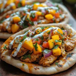 Mango Tango Chicken Pitas: A Burst of Tropical Flavor