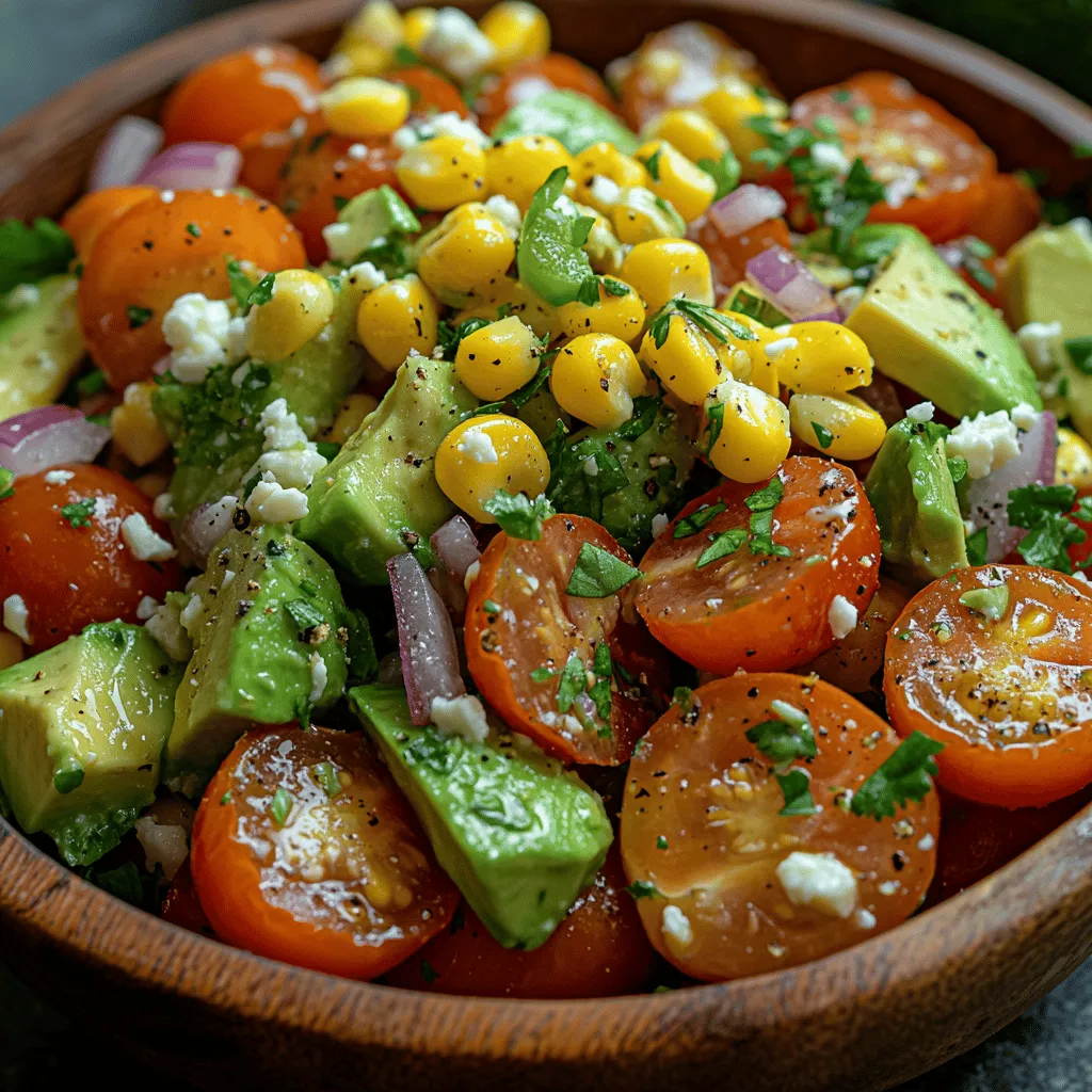 Delve into the world of vibrant flavors and nutritious ingredients with a refreshing avocado corn tomato salad. This delightful dish not only tantalizes the taste buds but also packs a punch of health benefits, making it a perfect choice for any occasion. The combination of creamy avocados, sweet corn, and juicy tomatoes creates a symphony of tastes and textures that can elevate any meal. Whether you're hosting a summer barbecue, seeking a quick and satisfying lunch, or simply wanting to enjoy a healthy side dish, this salad is sure to impress your guests and family alike.