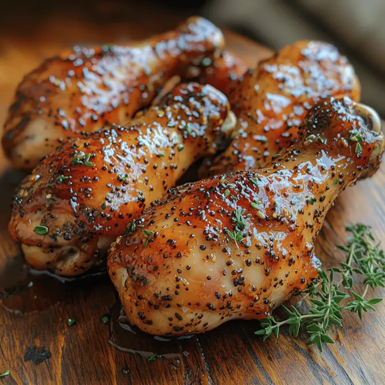 Welcome to the delightful world of culinary fusion, where the sweet and tangy flavors of Maple Mustard Glazed Chicken Drumsticks create a dish that is sure to tantalize your taste buds. This recipe marries the rich, savory essence of chicken with the vibrant flavors of pure maple syrup and zesty Dijon mustard, resulting in an irresistible glaze that enhances the natural juiciness of the drumsticks. Chicken drumsticks are not only a versatile and budget-friendly protein option, but they also offer a unique combination of flavor and texture that makes them a favorite among home cooks and families alike.