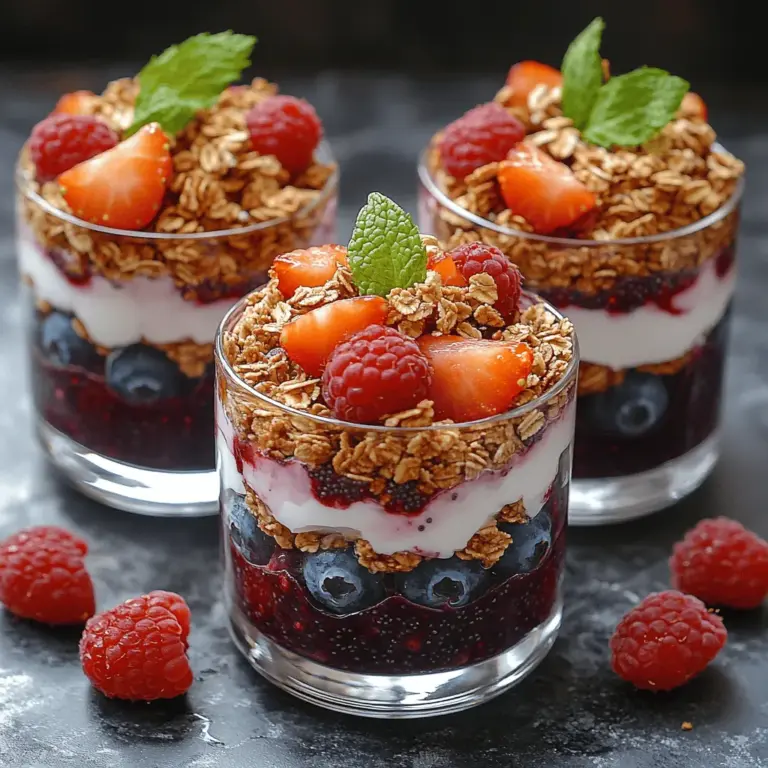 Yogurt parfaits have gained immense popularity in recent years as a nutritious breakfast or snack option. Their versatility allows for endless combinations, catering to various dietary preferences and tastes. Whether enjoyed in the morning or as a mid-afternoon pick-me-up, yogurt parfaits provide a delightful balance of flavors and textures, making them a favorite among health-conscious eaters. Today, we are diving into a particularly delicious variation: the Berry Chia Jam Yogurt Parfaits.