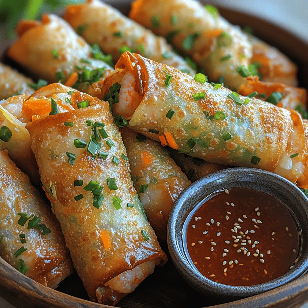 Welcome to the delightful world of crispy shrimp and cabbage egg rolls! If you're on the hunt for a fantastic appetizer or snack that combines an irresistible crunch with a burst of fresh flavors, look no further. These egg rolls are a perfect fusion of textures, featuring succulent shrimp, crisp cabbage, and vibrant carrots all wrapped up in a golden, crispy shell. Not only do they tantalize your taste buds, but they also offer a satisfying way to enjoy a range of fresh ingredients.